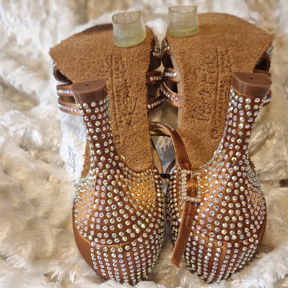 Professional Latin Ballroom Dance Shoes 3" Heels - Picture 6 of 12